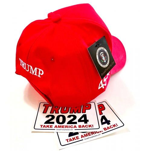 Casquette Make America Great Again – Donald Trump 45-47 2024 – Rouge, USA, NEUF